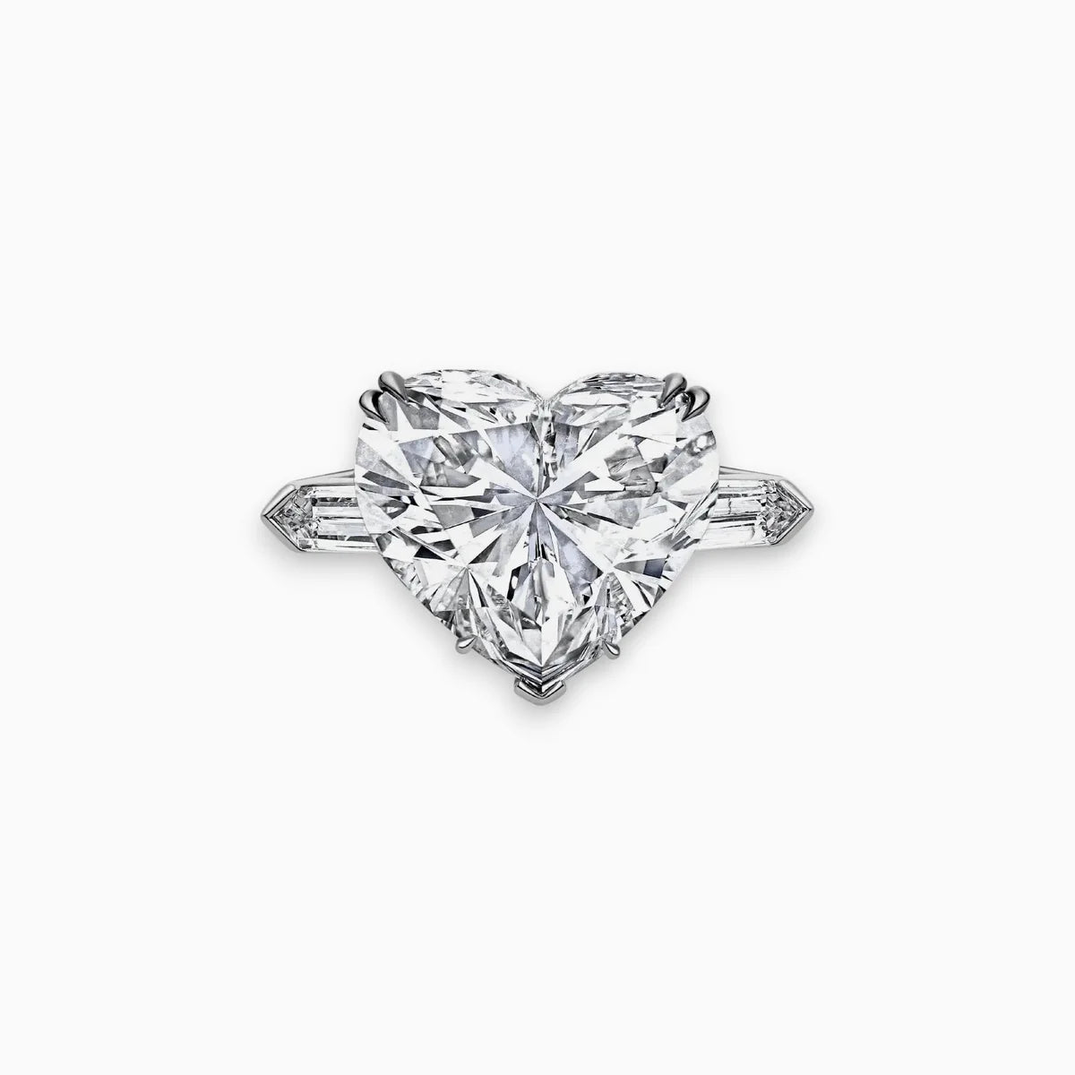 10 Carat Heart Shape Engagement Ring - Platinum