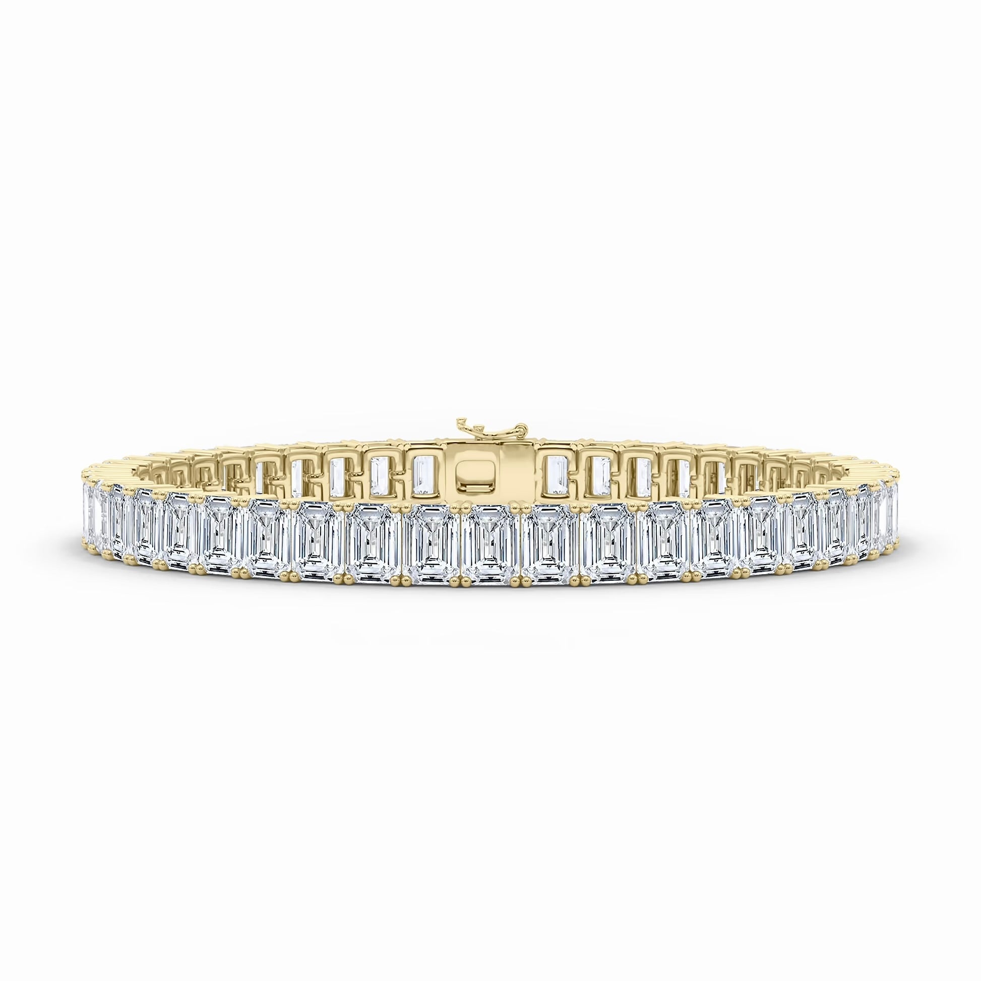 10CT Emerald Cut Lab Grown - Tennis Bracelet - Raphana Jewellery