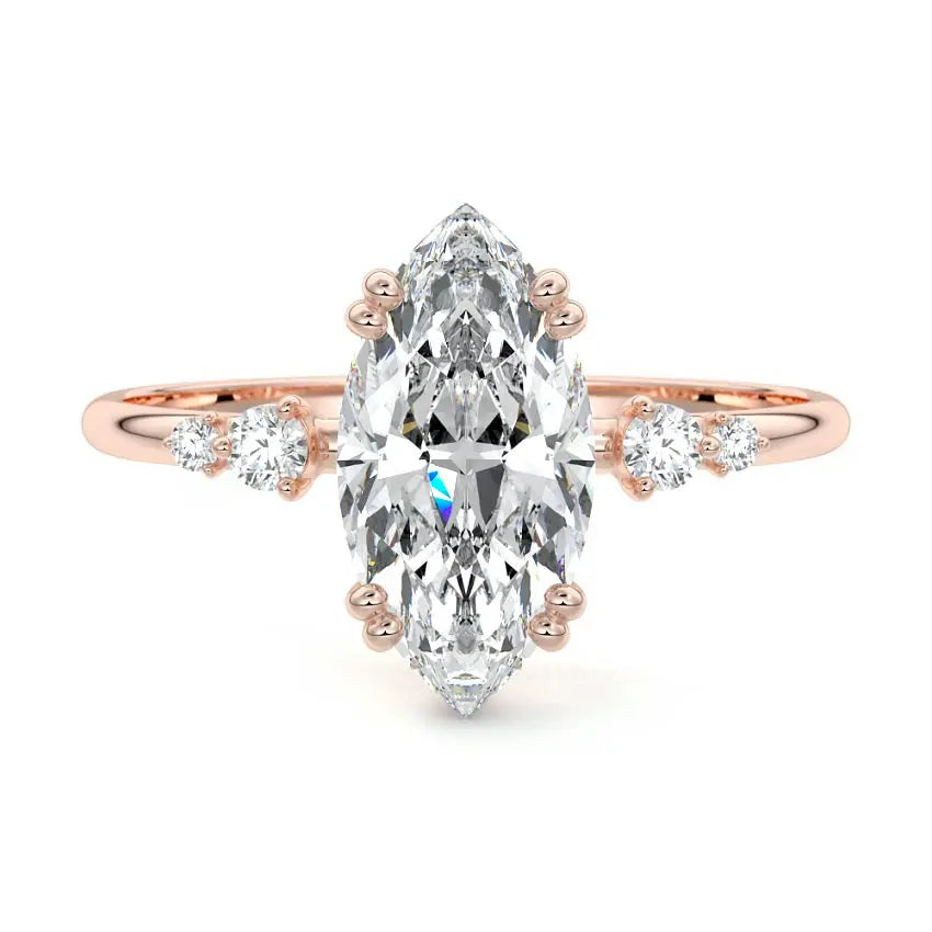 Kiara - Marquise Cut Unique Engagement Ring