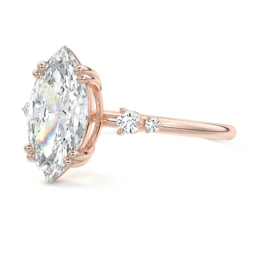 Kiara - Marquise Cut Unique Engagement Ring