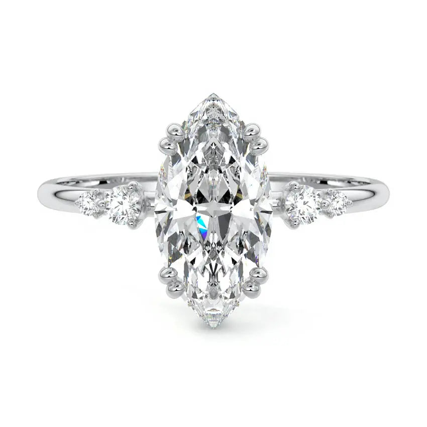 Kiara - Marquise Cut Unique Engagement Ring