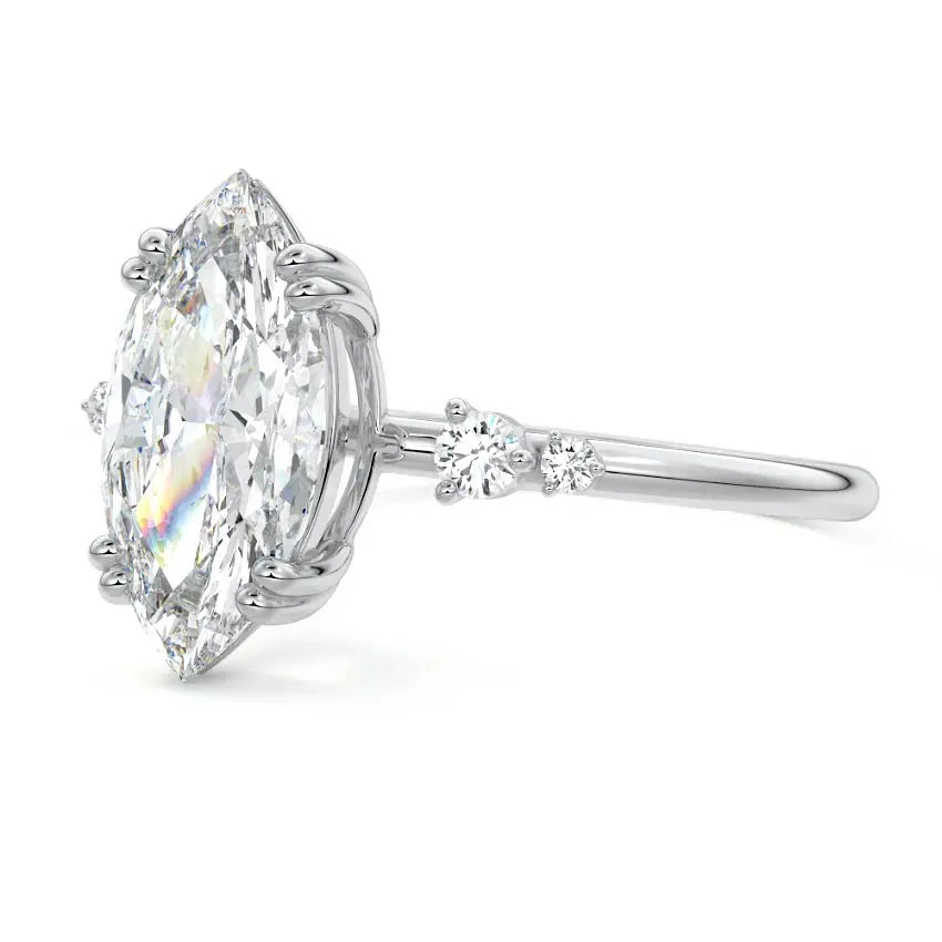 Kiara - Marquise Cut Unique Engagement Ring