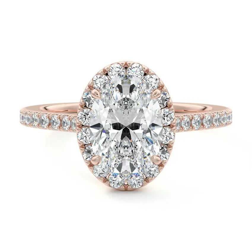 Penelope - Oval Cut Halo Engagement Ring