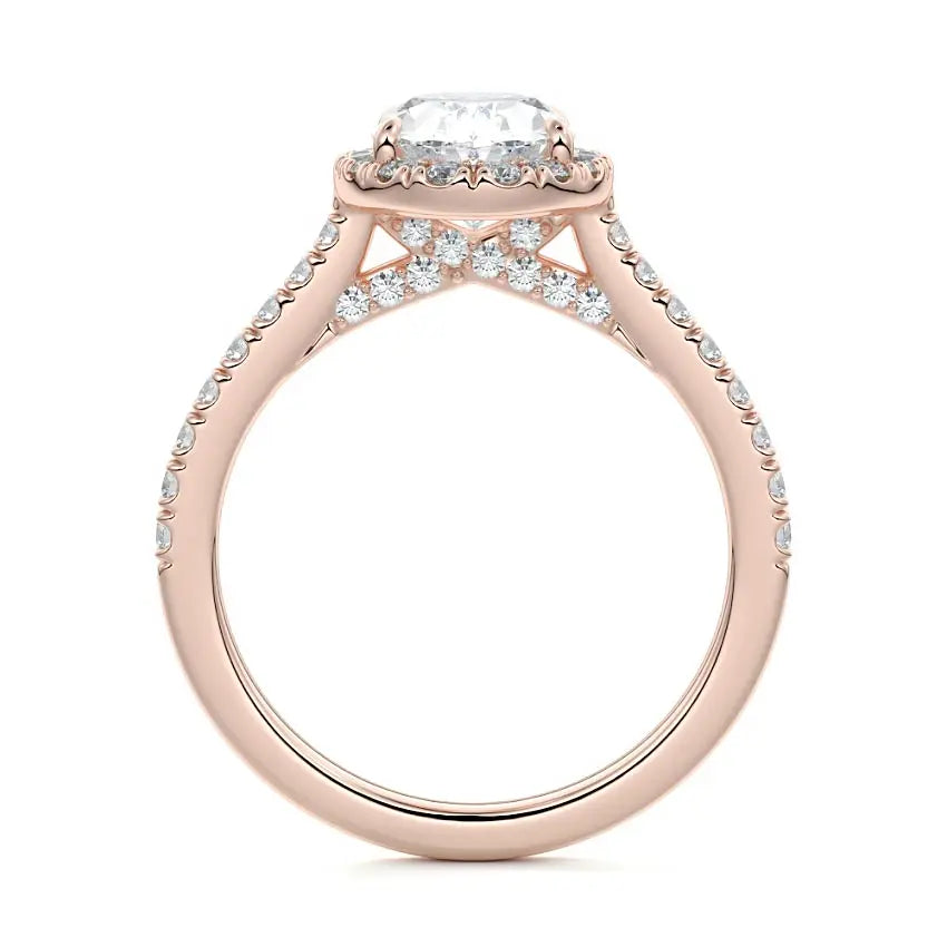 Penelope - Oval Cut Halo Engagement Ring