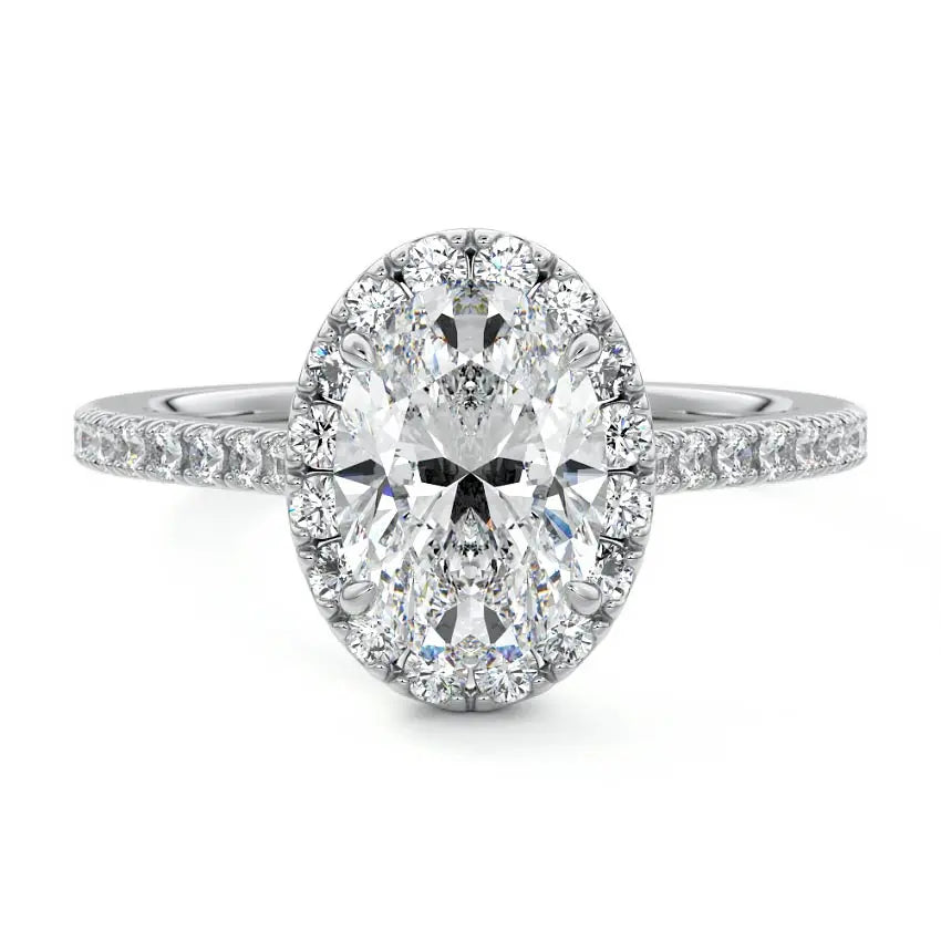 Penelope - Oval Cut Halo Engagement Ring