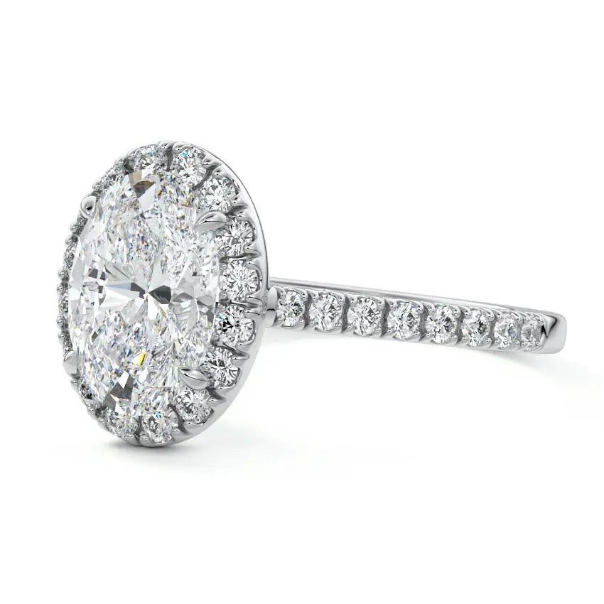 Penelope - Oval Cut Halo Engagement Ring