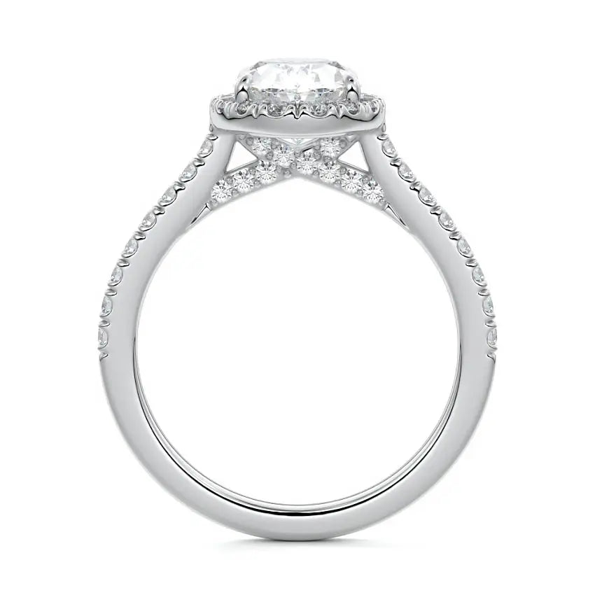 Penelope - Oval Cut Halo Engagement Ring