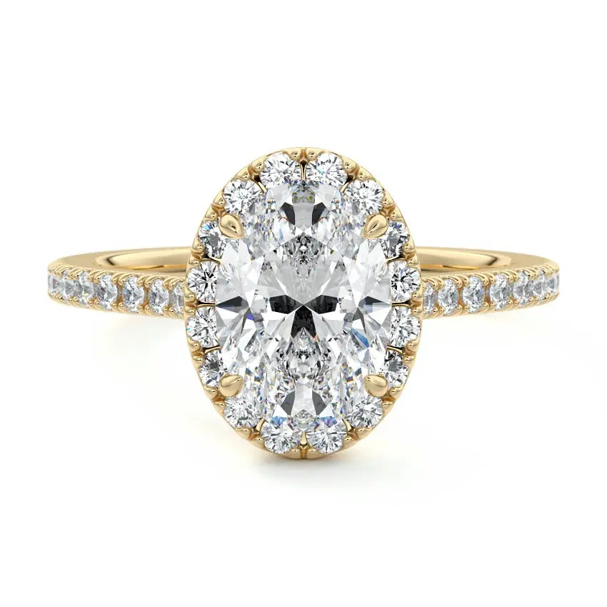Penelope - Oval Cut Halo Engagement Ring
