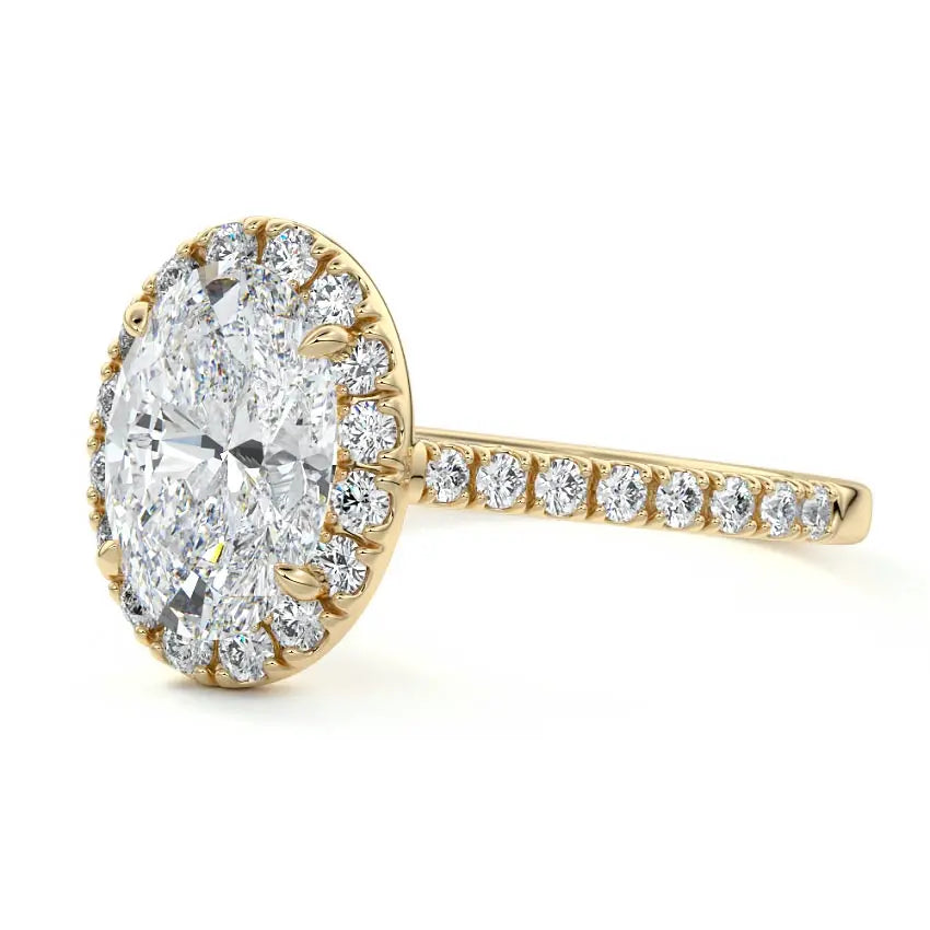 Penelope - Oval Cut Halo Engagement Ring