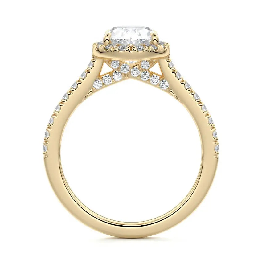 Penelope - Oval Cut Halo Engagement Ring