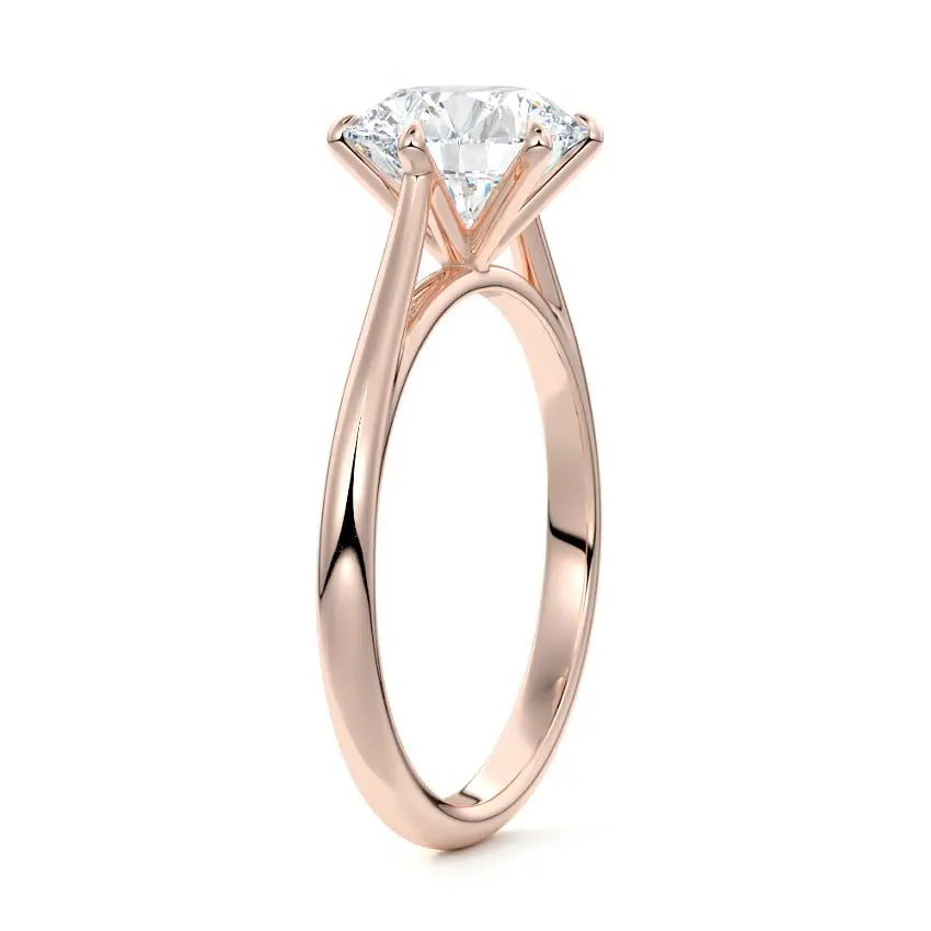 Luana - Round Lab Grown Diamond Engagement Ring 6 Claws