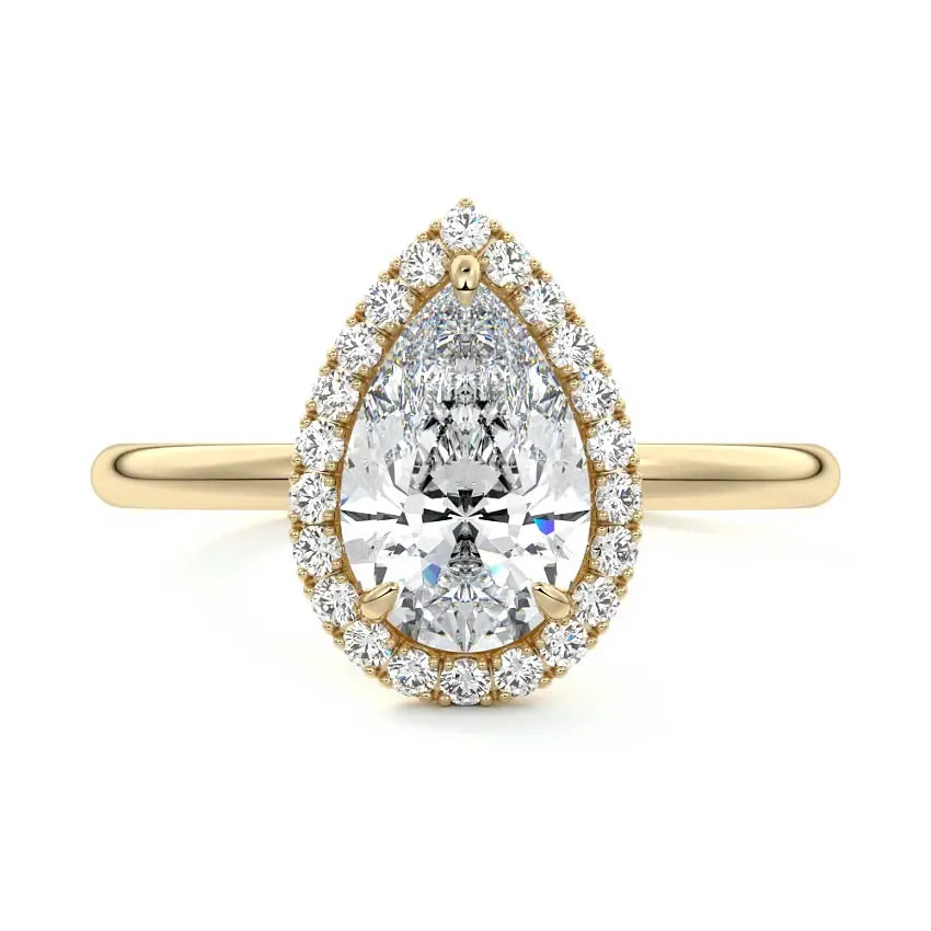 Anne - Halo Engagement Ring