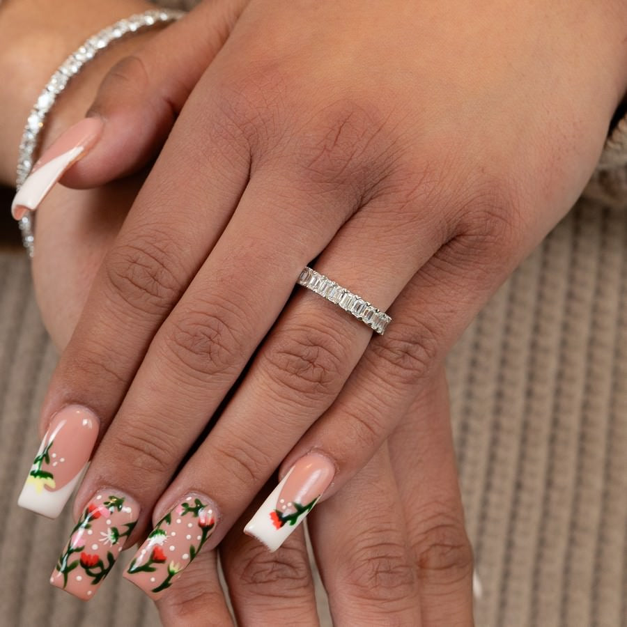3 Carat Emerald Eternity Anniversary Band