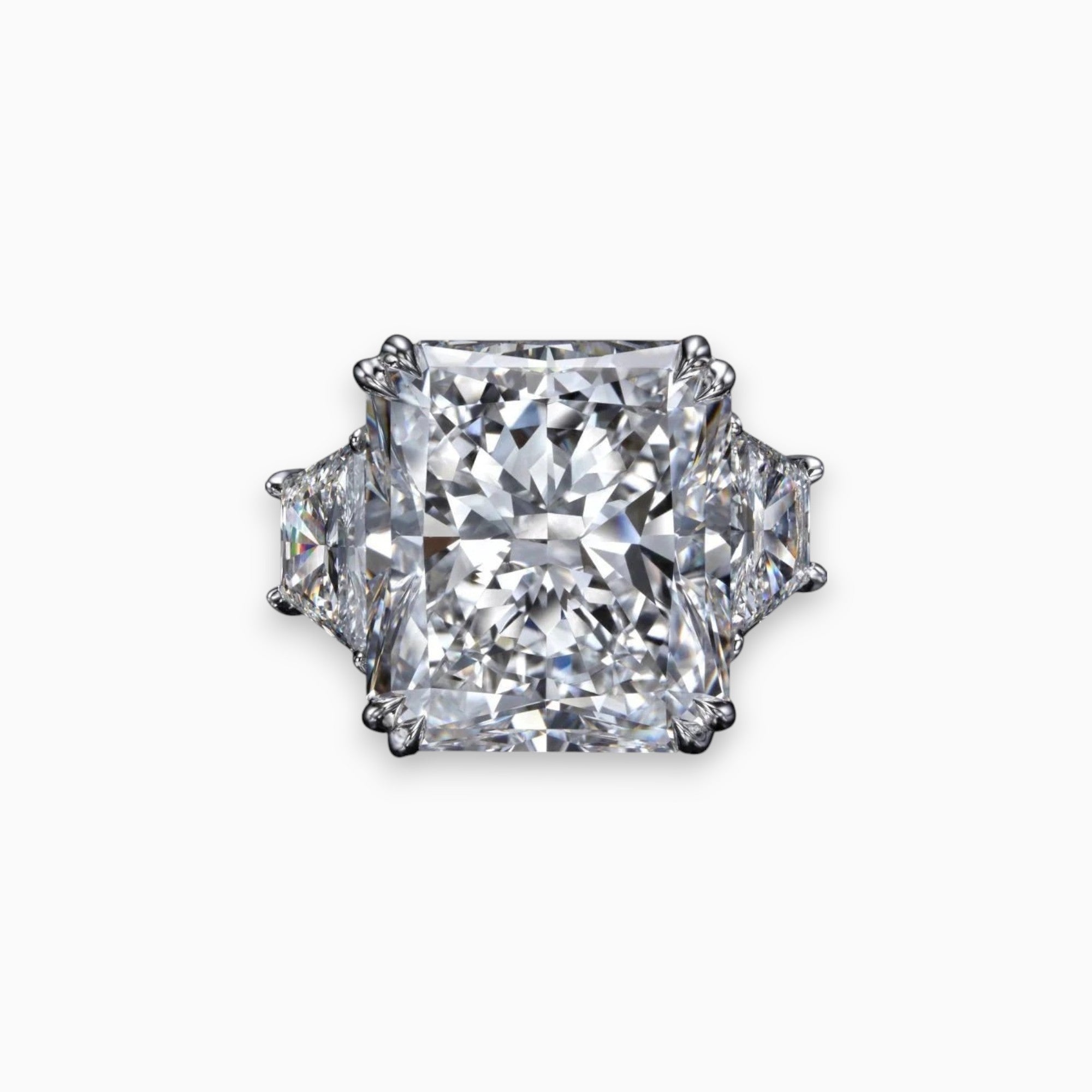 5 Carat Three Stone Engagement Ring - Raphana Jewellery
