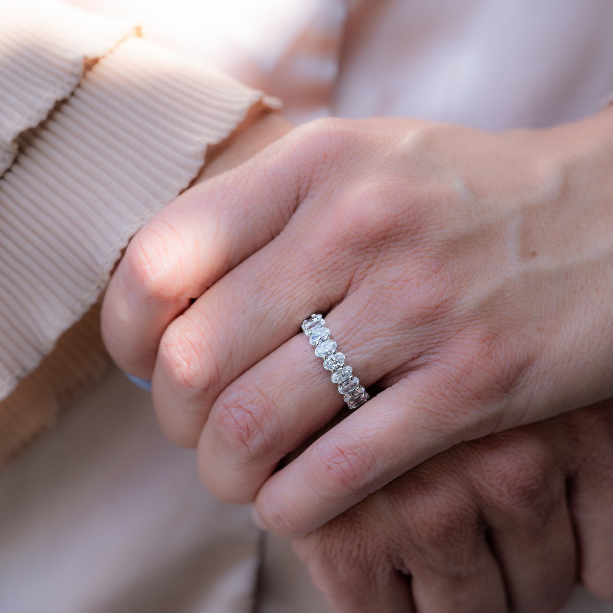 5 Carat Oval Eternity Anniversary Band