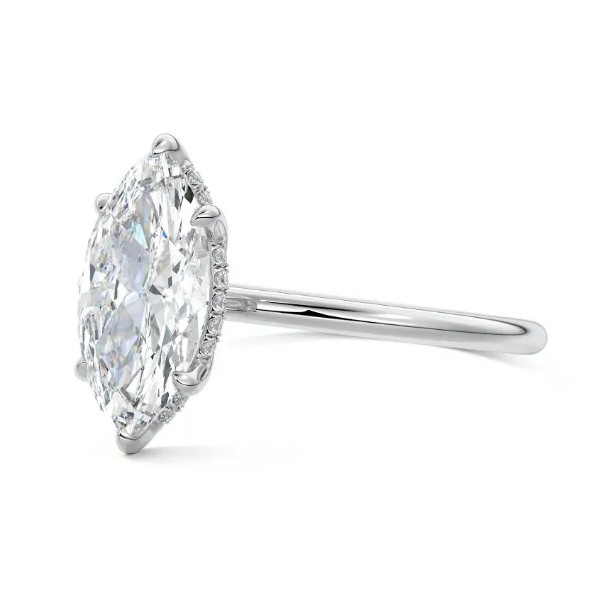 Cullen Jewellery Sydney - White Gold Engagement Ring - Sideview