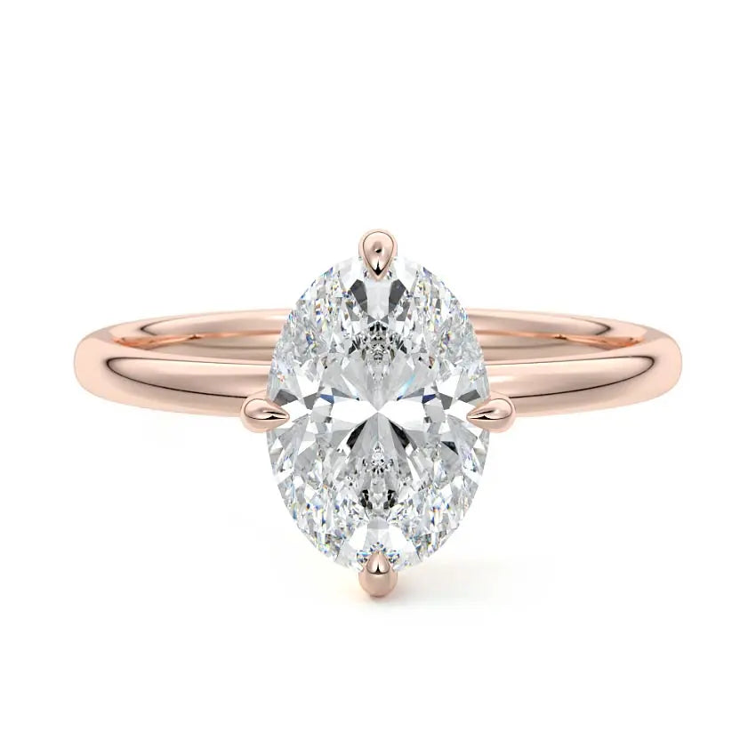 Marve - Round Cut Side Stone Engagement Ring