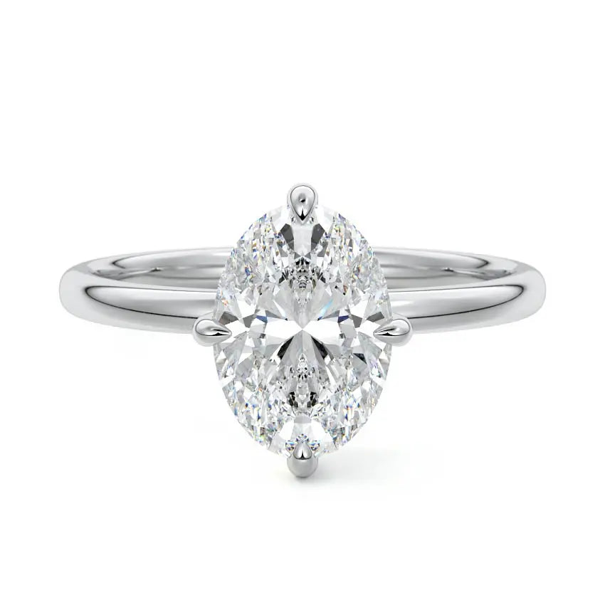 Oval Cut Lab-Grown Diamond Engagement Ring in 18K white Gold by michael hill jeweller nz