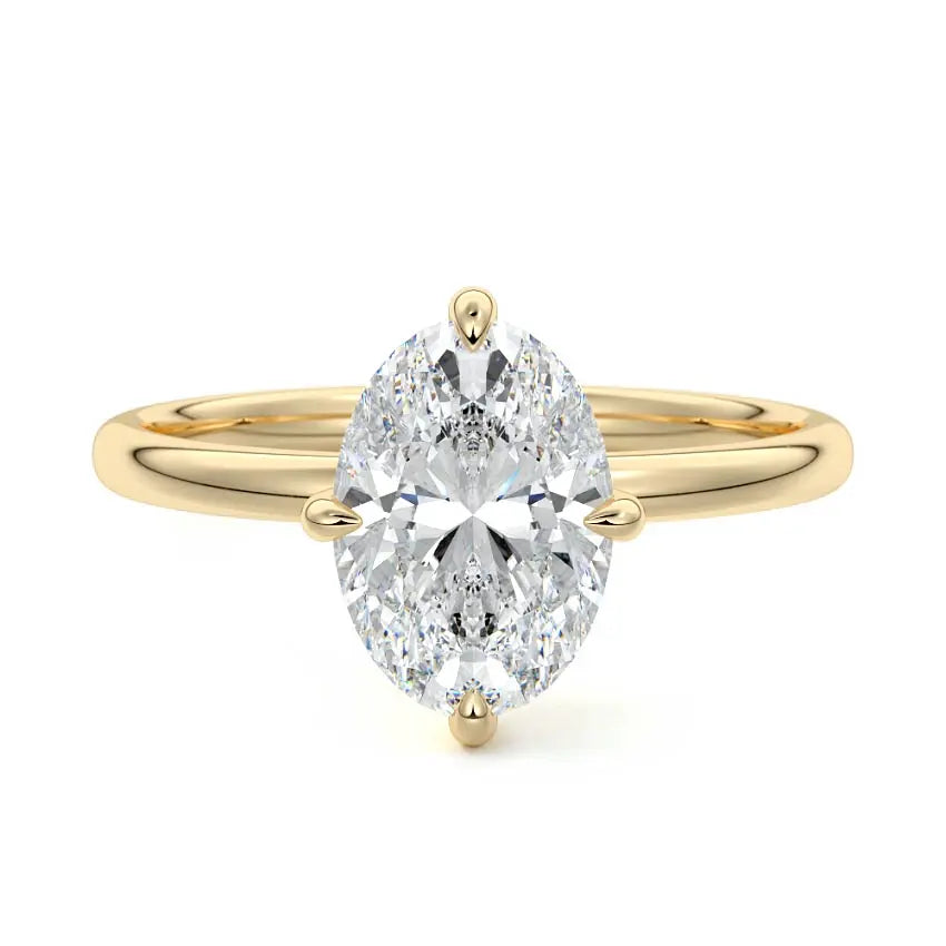 Oval Cut Lab-Grown Diamond Engagement Rings in 18K yellow Gold by michael hill jeweller nz