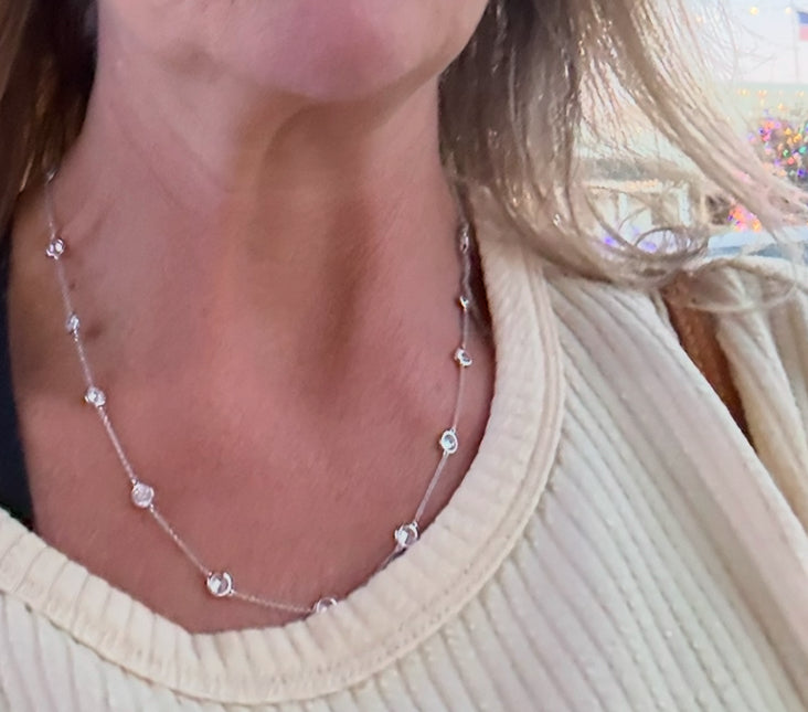 4 Carat Diamonds by the Yard Necklace 14K Gold