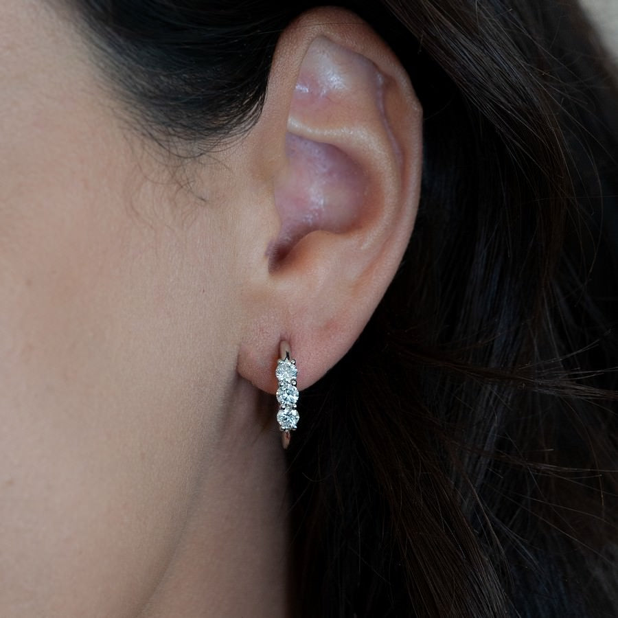 2ct Trilogy Lab-Grown Diamond Earrings 14K Gold