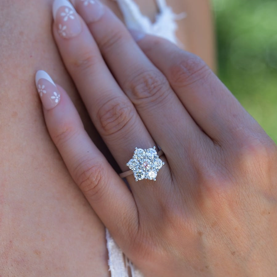 2.5ct Cluster Lab-Grown Diamond Ring
