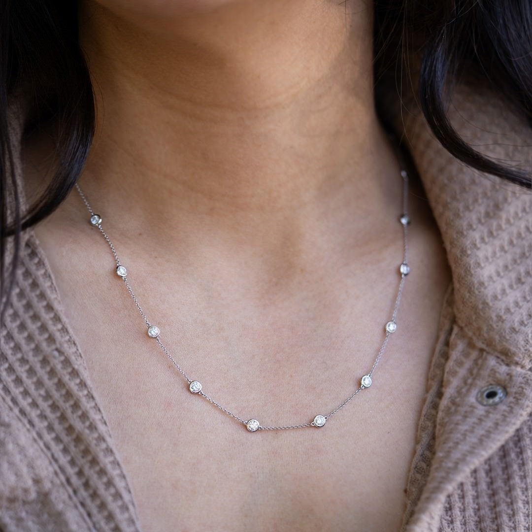 2 Carat Diamonds by the Yard Necklace 14K Gold