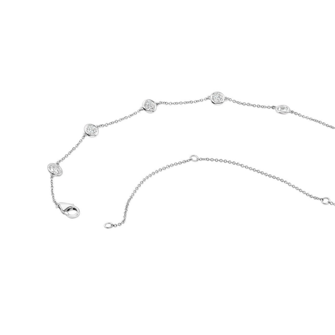 4 Carat Diamonds by the Yard Necklace 14K Gold