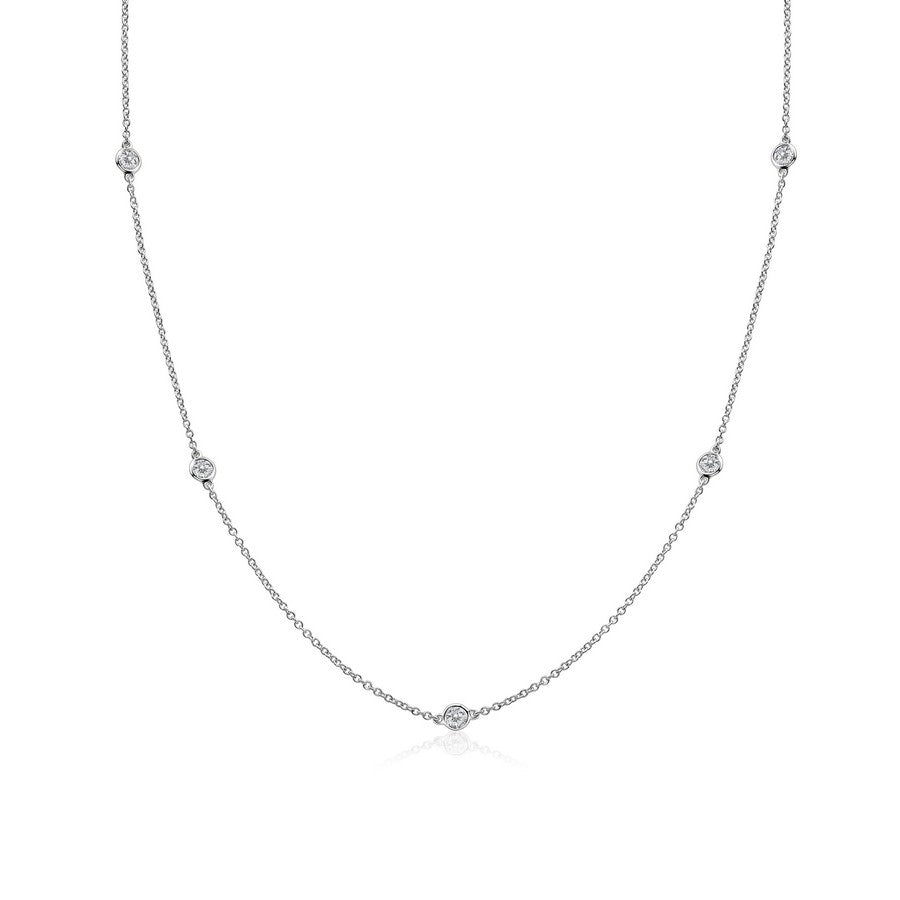 0.50 Carat Diamonds by the Yard Necklace 14K Gold