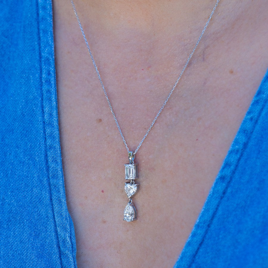 3 Carat Lab-Grown Diamond Forever Yours Drop Pendant