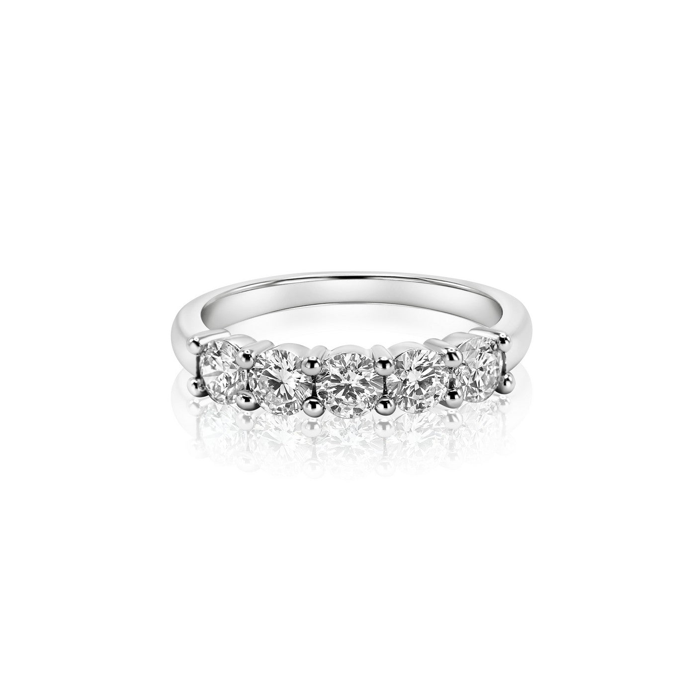 1 Carat Round 5-Stone Anniversary Band Ring