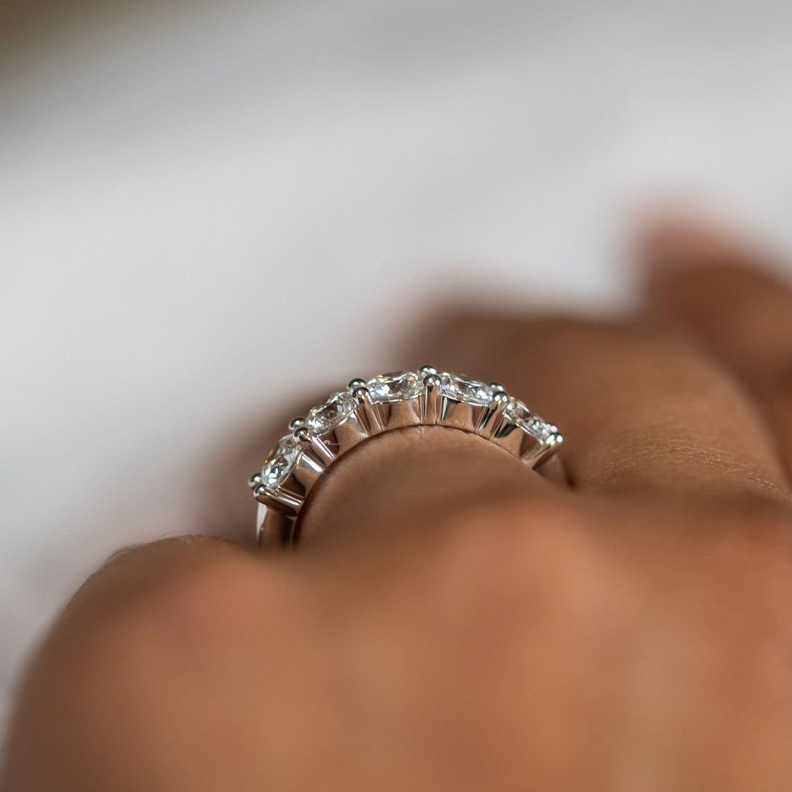 2 Carat Round 5-Stone Anniversary Band Ring