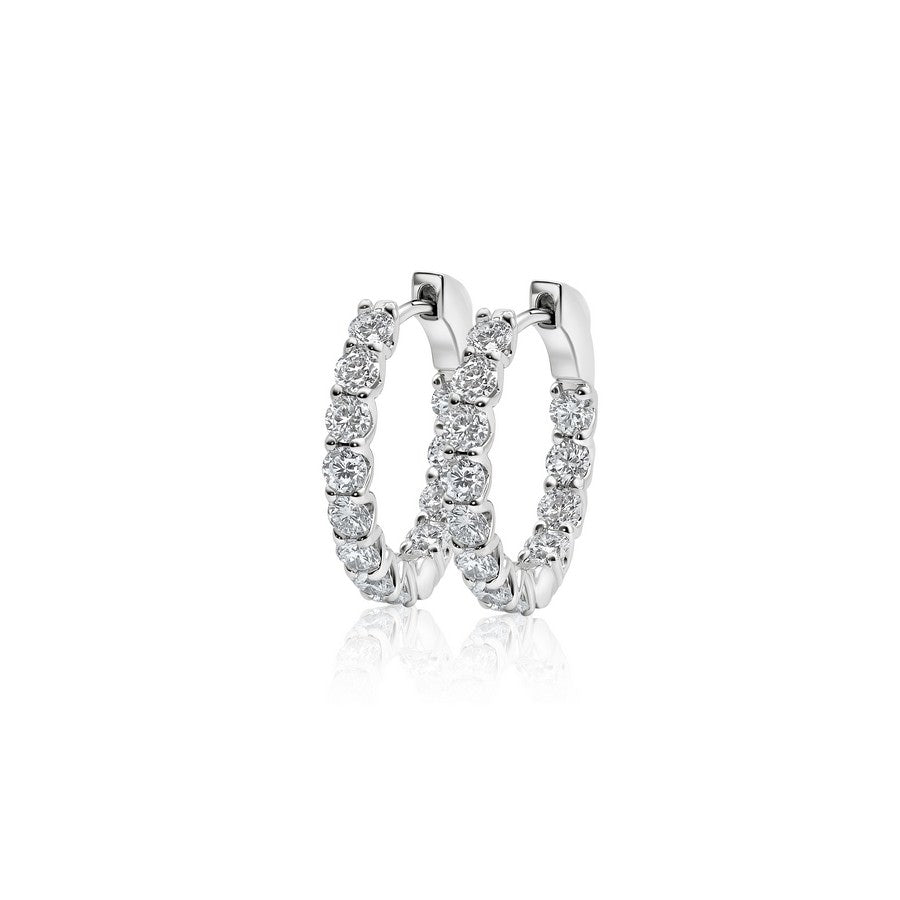 2.5 Carat Lab-Diamond 15mm Huggie Earrings