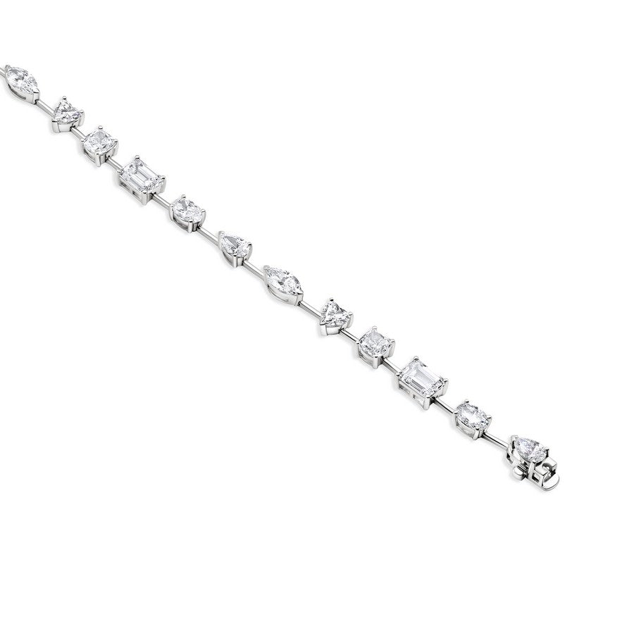 10 Carat Lab-Created Multi-Shape Tennis Bracelet