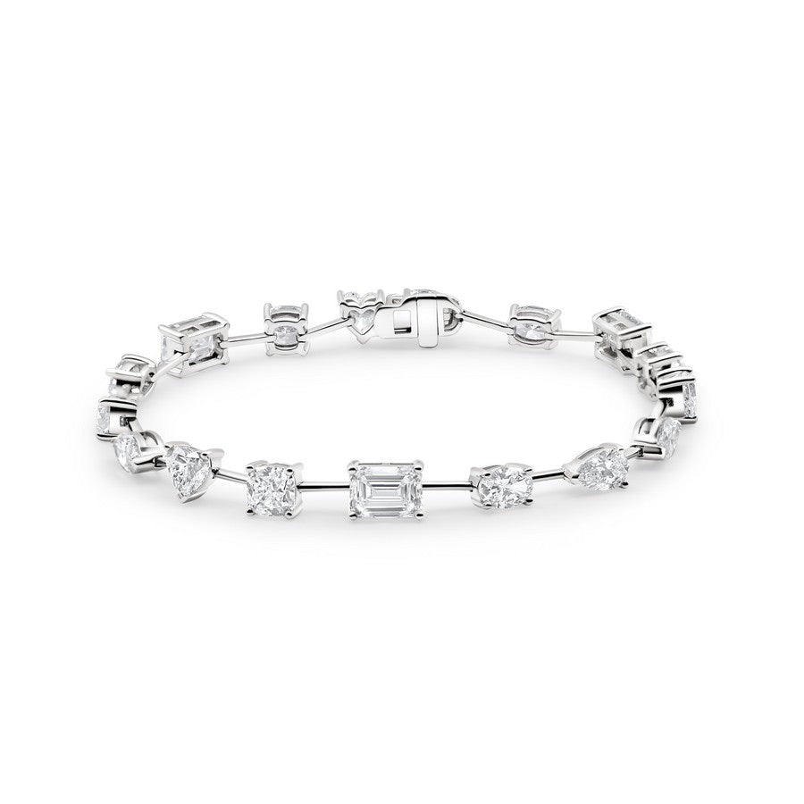 10 Carat Lab-Created Multi-Shape Tennis Bracelet