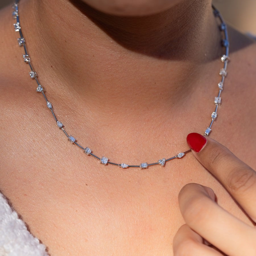 5 Carat Lab-Grown Diamond Multi-Shape Tennis Necklace