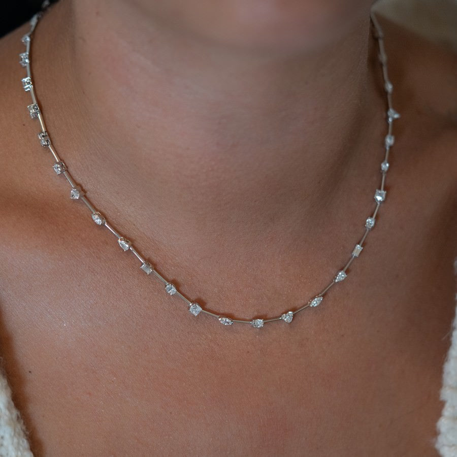 5 Carat Lab-Grown Diamond Multi-Shape Tennis Necklace