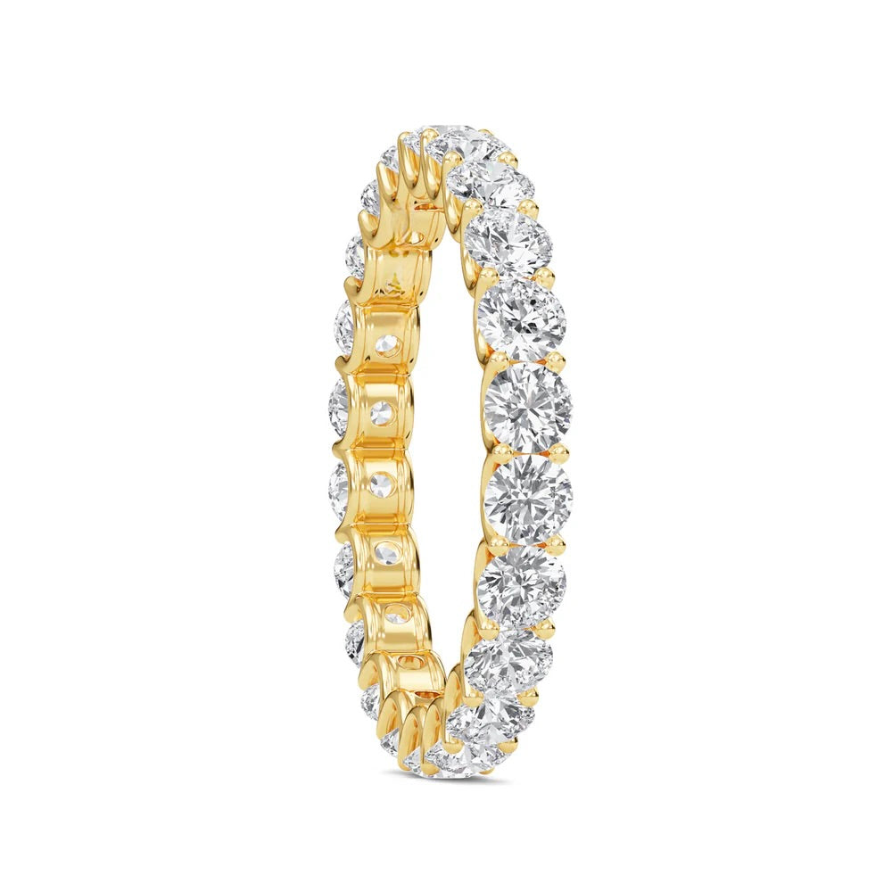 Nura Lab 3 Carat Diamond Eternity Ring in 14K Yellow Gold