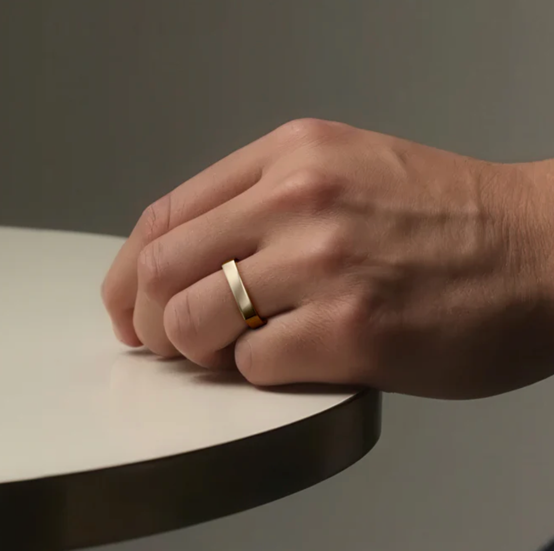 Carlos - Sleek Square Edge Wedding Band