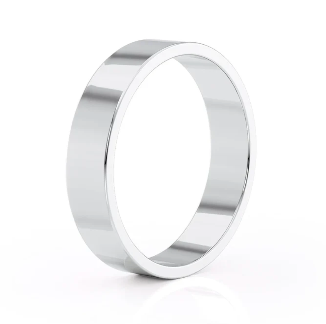 Nura Lab men’s engagement ring plain band in white gold