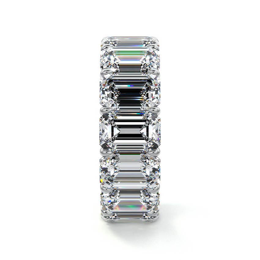 Mila - Eternity Emerald Cut Wedding Ring Lab Grown Diamond