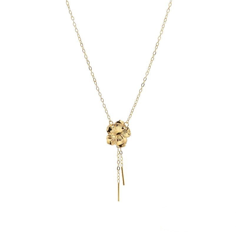 Golden Flower Necklace 9K - Raphana Jewellery