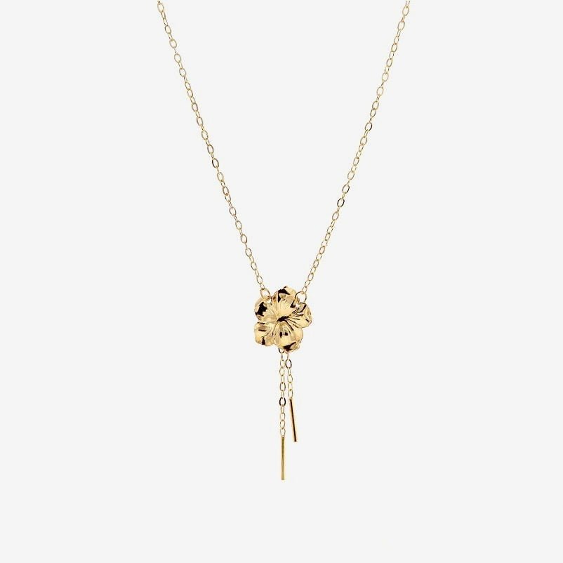 Golden Flower Necklace 9K - Raphana Jewellery