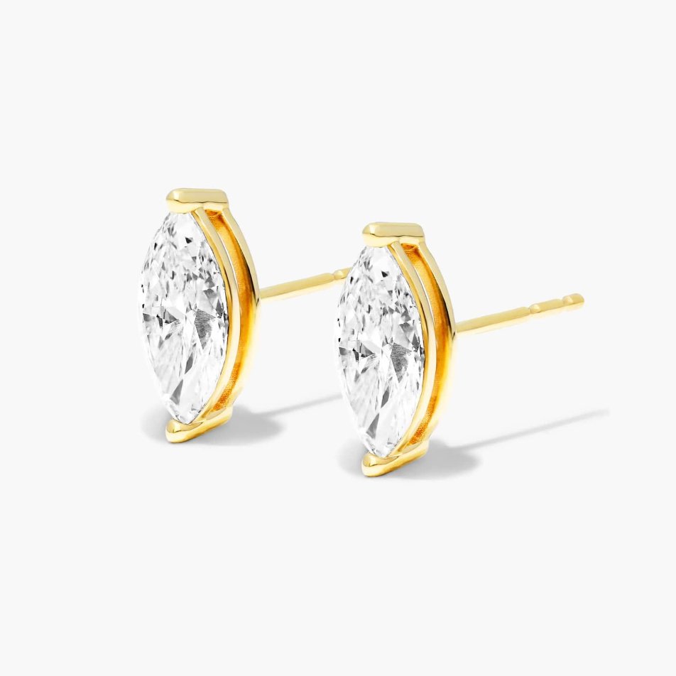 Hannah Marquise Lab-Grown Diamond Stud Earrings - Raphana Jewellery