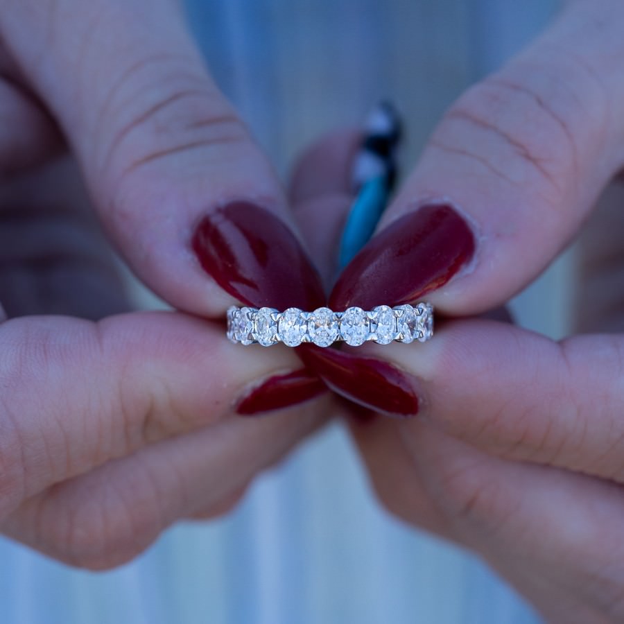 3 Carat Oval Eternity Anniversary Band