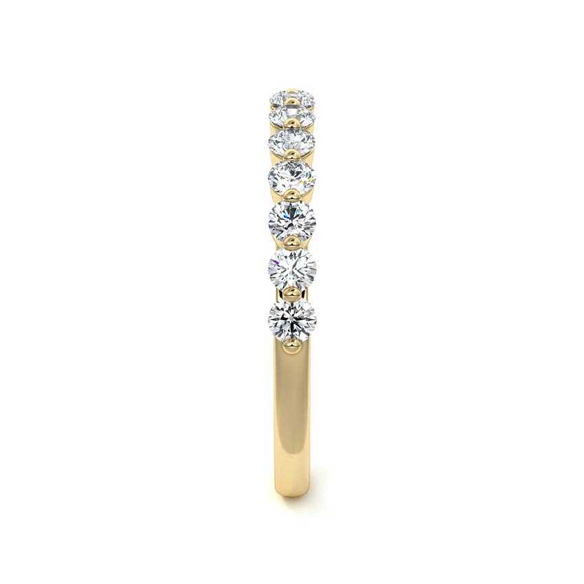 Sasha - Half Eternity Wedding Band Round Cut Moissanite