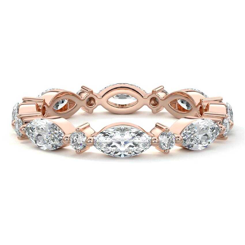 Eloise - Eternity Wedding Band Marquise Cut