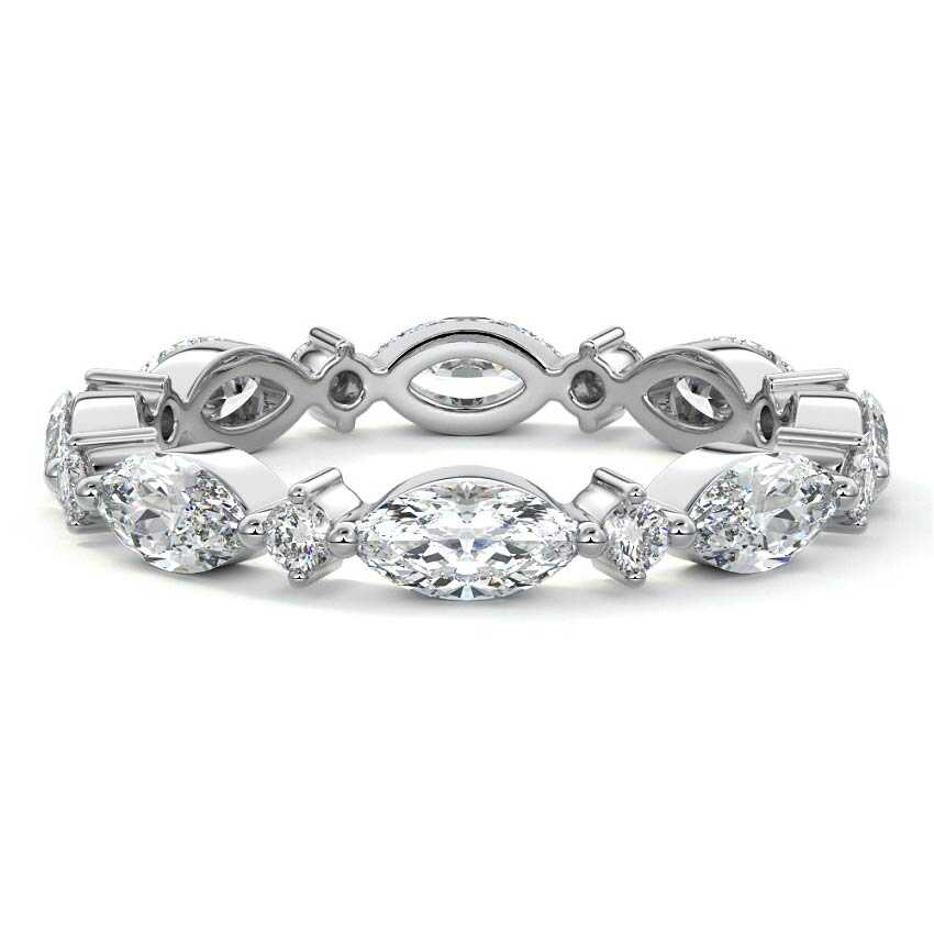 Eloise - Eternity Wedding Band Marquise Cut