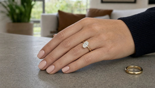 How a 2 Carat Lab-Grown Engagement Ring Looks on Hand