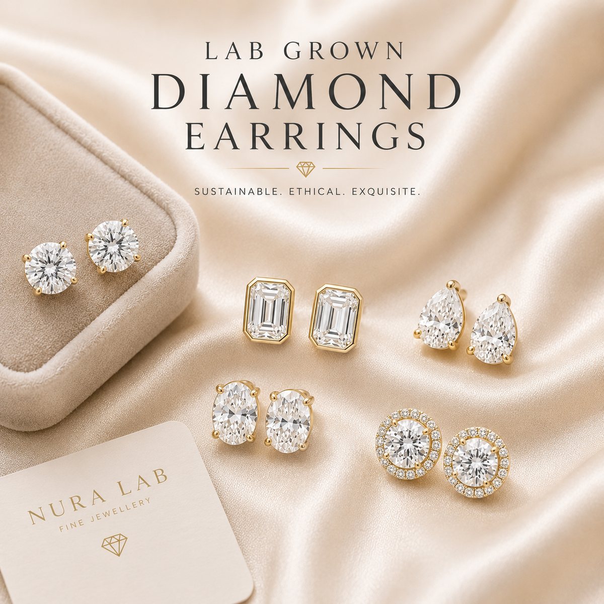 Lab Diamond Earrings NZ